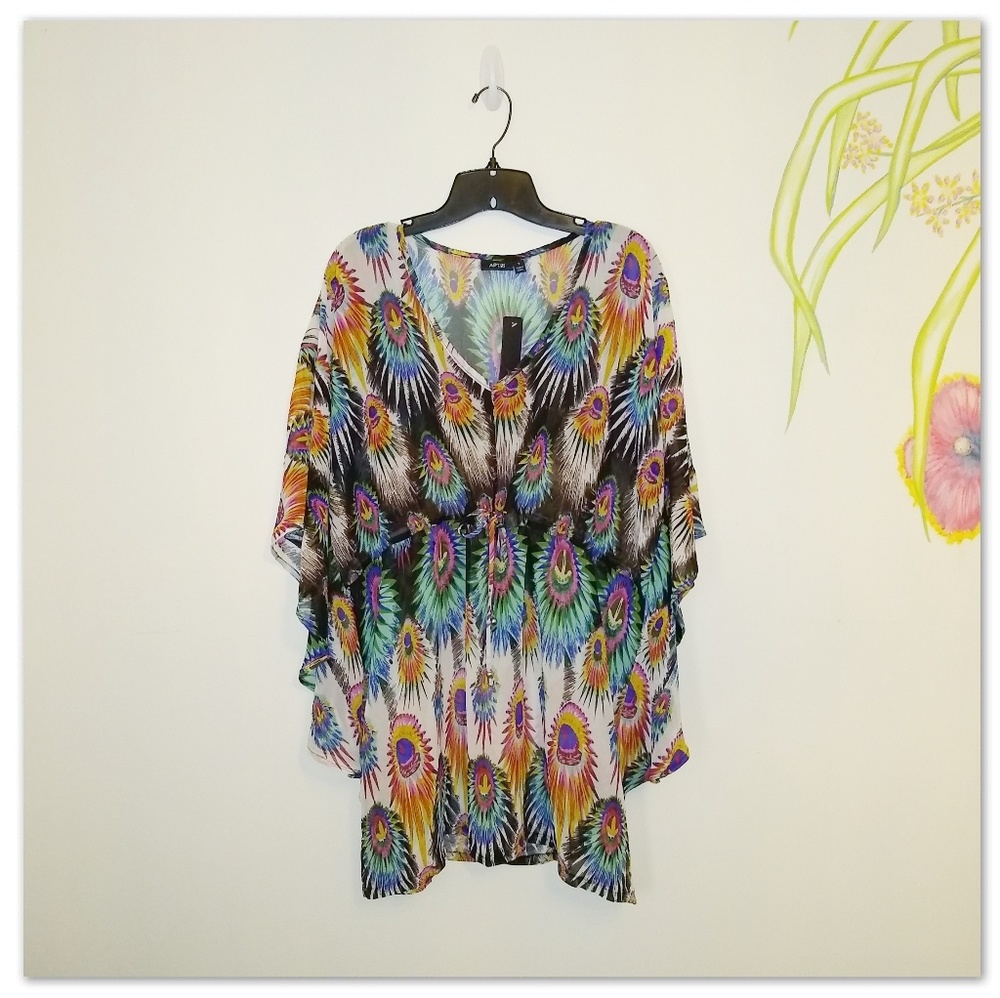 APT. 9 Peacock Swim Coverup